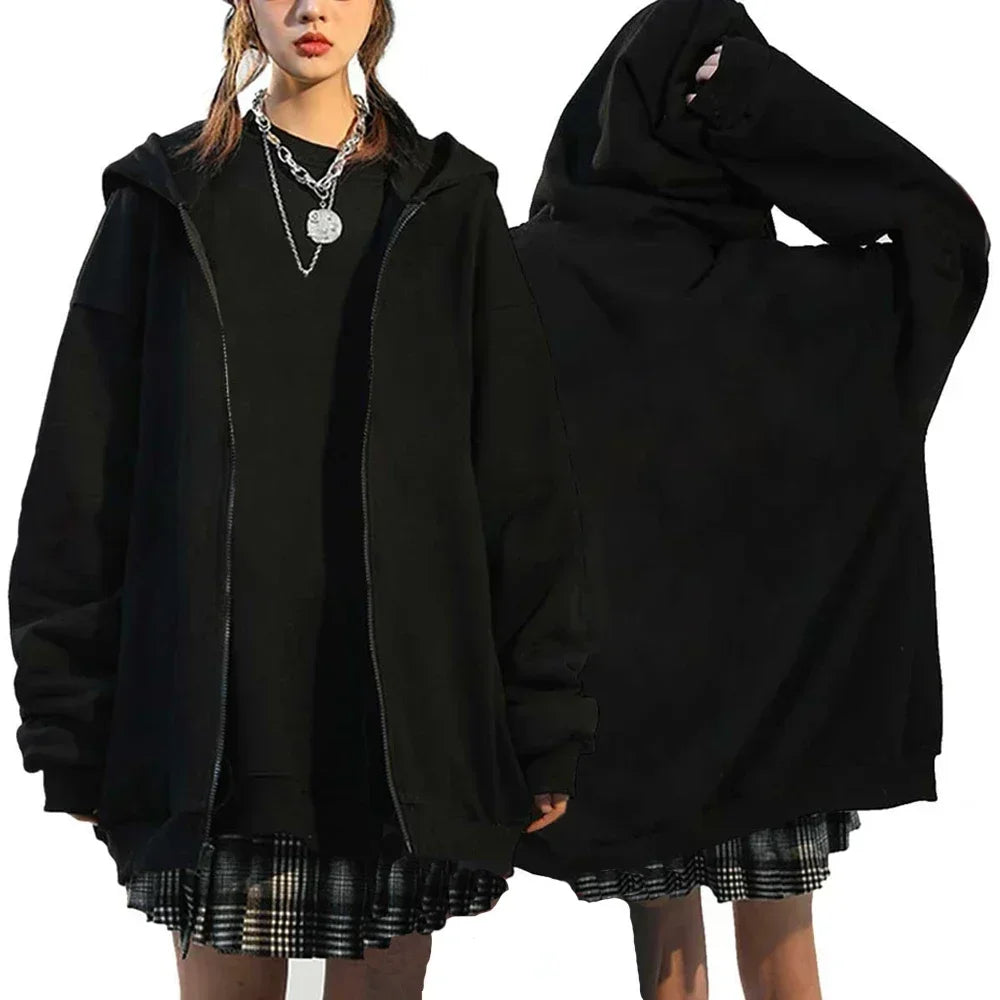 Men's Fleece Zip Up Hoodies Running Sports Sweatshirts Fashion Women Classic Casual Zipper Jackets Y2k Coats Hip Hop Streetwear