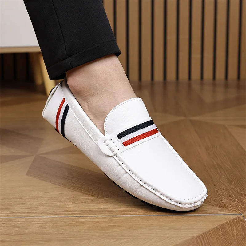 Men Shoes Slip on Loafers Mens Business Office Shoes Classic PU Leather Men's Loafer Shoes Casual Men Driving Shoes Men's Shoes