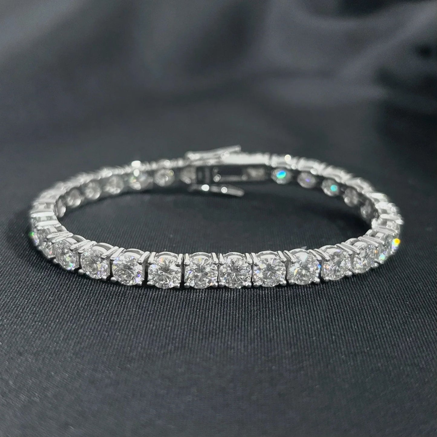 Full Moissanite Tennis Bracelet 925 Silver Plated 18k Gold for Women Man Wedding Party Fine Jewelry Can Pass Diamond Test