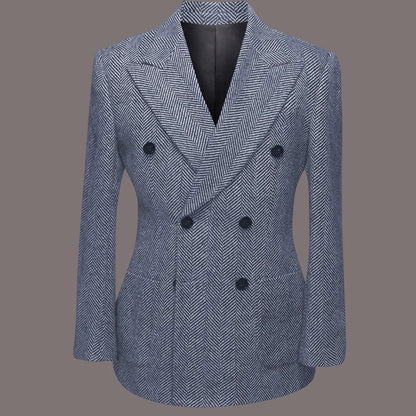 Conjunto Masculino de Terno 2 Peças Primavera Outono Blazer Calças Elásticas Casual de Negócios Casamento Festa Formatura Jantar Trabalho Viagem Banquete