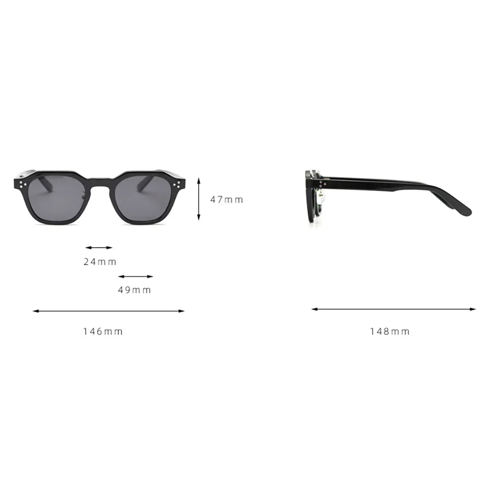 retro sun glasses for women TR90 frame polygon polarized sunglasses uv400 male green brown 2023 summer