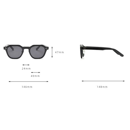 retro sun glasses for women TR90 frame polygon polarized sunglasses uv400 male green brown 2023 summer