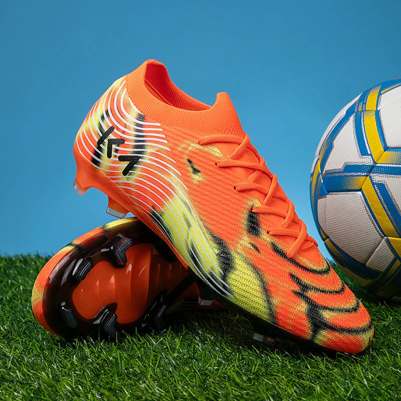 New Men Soccer Shoes Match Outdoor Sneakers Grass Cleats Hot-selling Football Boots Non-Slip Boys High-quality High-top Light