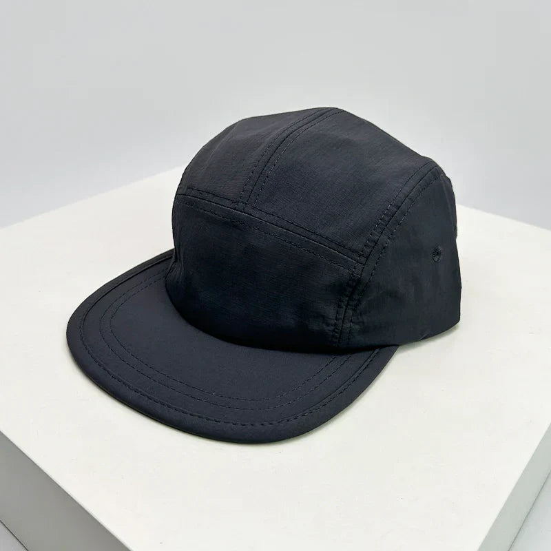 New Unisex Flat Eaves Quick Drying Solid Baseball Hats Breathable Simple Sunshade Outdoor Peaked Caps Versatile Fashion Retro