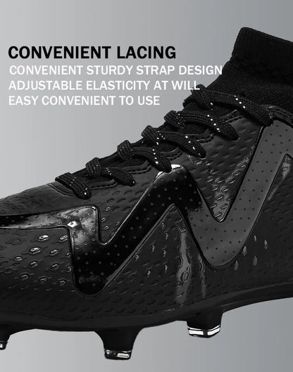 2025 Socks Style Kid Adult Sport Soccer Shoes Training Boys Football Boots Size 33-46 Sneakers AG Youth Soccer Shoes
