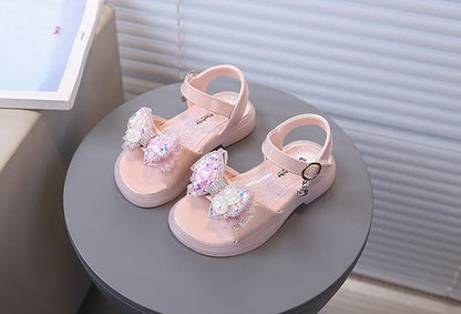 Kids From 2-9 Years Princess Shoes Summer Girls Sandals Casual School Kids Shoe Outdoor Beach Sandal Children's Student sneaker