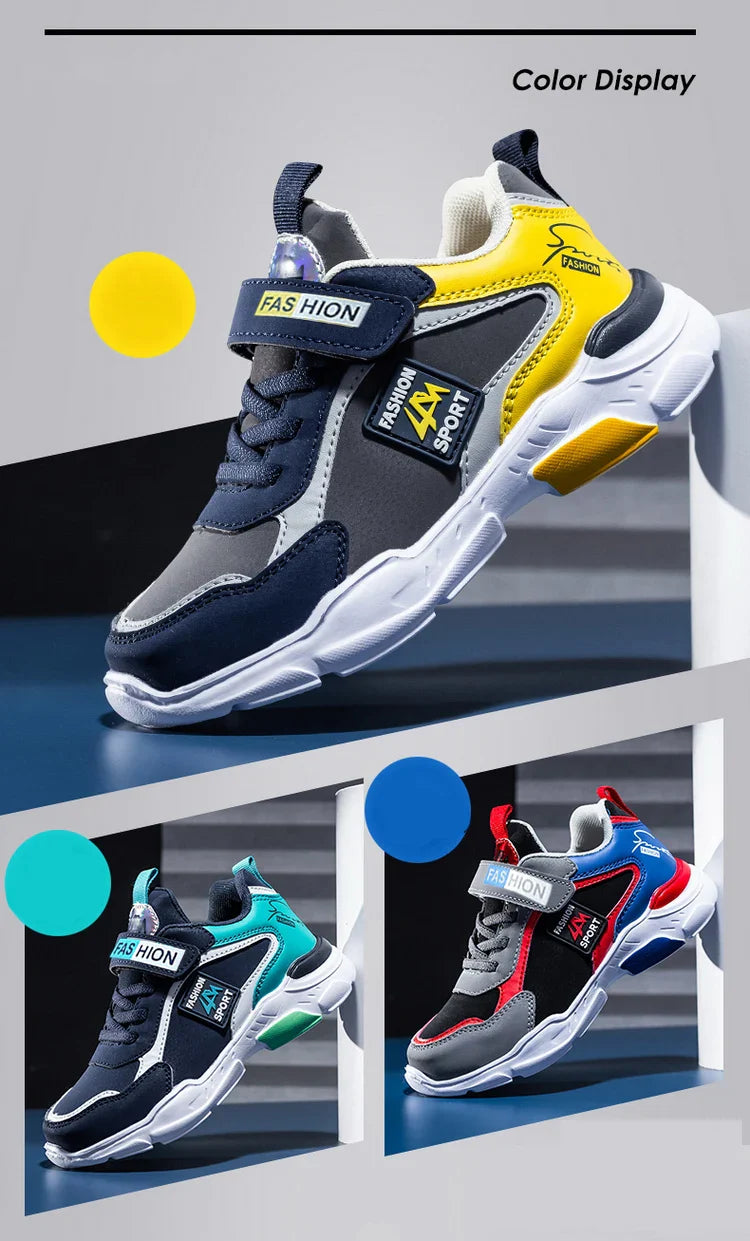 Summer Sport Kids Sneakers for Boys Breathable Mesh Running Tennis Outdoor Anti Skid Children Casual Walking Shoes