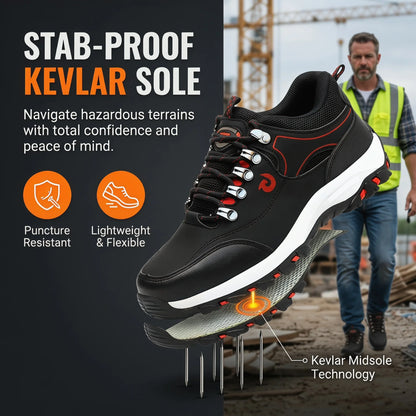 Steel Toe Anti-Puncture Men's Work Shoes Men's Safety Shoes Lightweight Slip Resistant Shoes Man Breathable Comfortabl Sneaker