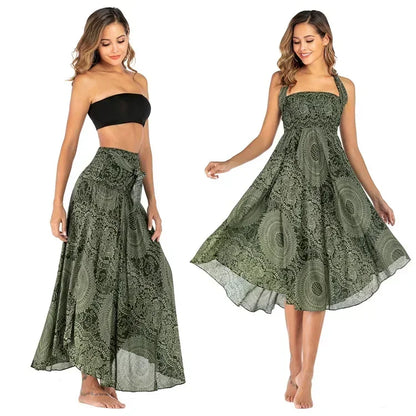 Sexy Summer Long Boho Bottom Women Skirt Vintage Casual Ropa Mujer Faldas Loose Fashion y2k Maxi Skirts Woman Clothing Saia Jupe
