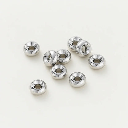 14K/18K Gold Plated 10-30Pcs 3/4/5/6/8mm Spacer Beads for DIY Necklace Bracelet Jewelry Making Supplies Accessories Wholesale