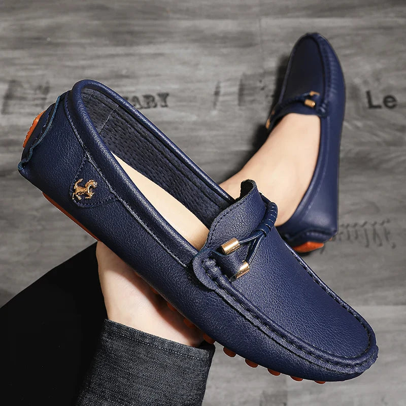 Summer Mens Fashion High Quality Outdoor Casual Leather Shoes Comfortable Breathable Classic 2024 New Slip on Men's Shoes