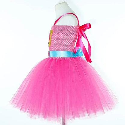 Super Kitty Costumes for Girls Super Cat Tutu Dress for Kids Christmas Halloween Outfits Children Animal Clothes with Eyes Patch