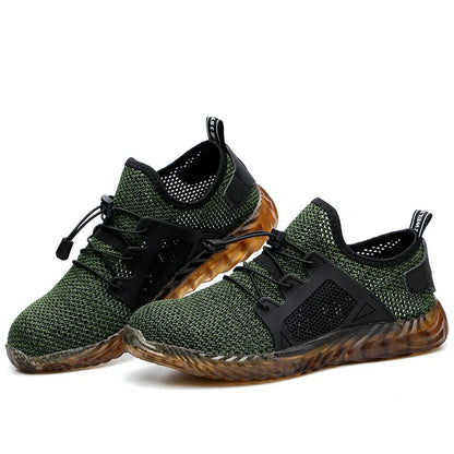 Safety Shoes Men With Steel Toe Cap Anti-smash Men Work Shoes Sneakers Light Puncture-Proof Indestructible Anti-smash Shoes