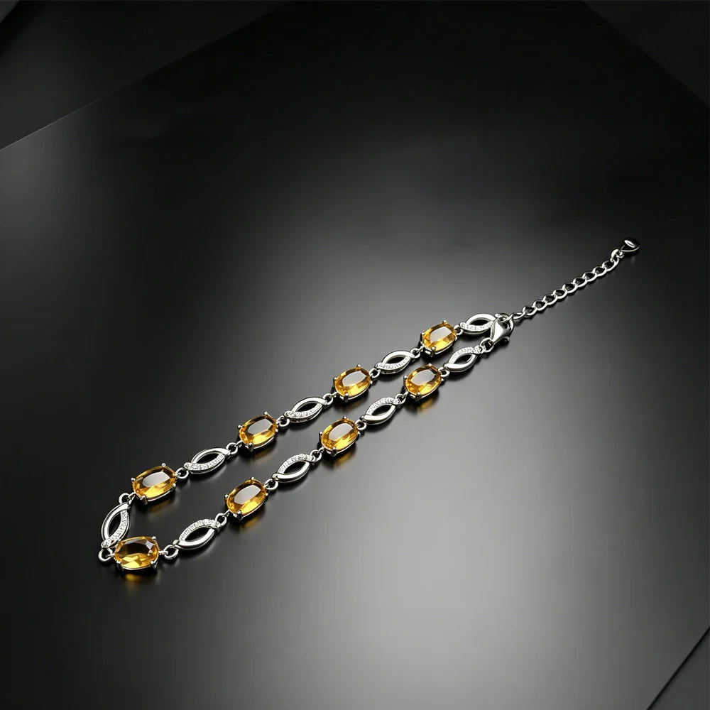 Zultanite Bracelet Sterling 925 Silver Oval Cut 5*7mm Created Sultanite Color Chance Fine Jewelry for Women Wedding Party Gift