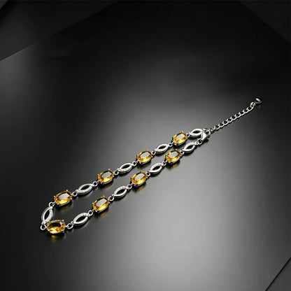 Zultanite Bracelet Sterling 925 Silver Oval Cut 5*7mm Created Sultanite Color Chance Fine Jewelry for Women Wedding Party Gift