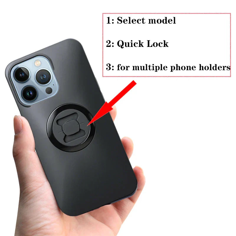 Motorcycle Bracket Mobile Phone Protection Case Anti Vibration Protection Quick Lock For IPhone 6 7 8 11 12 13 14 15 16 Pro Max