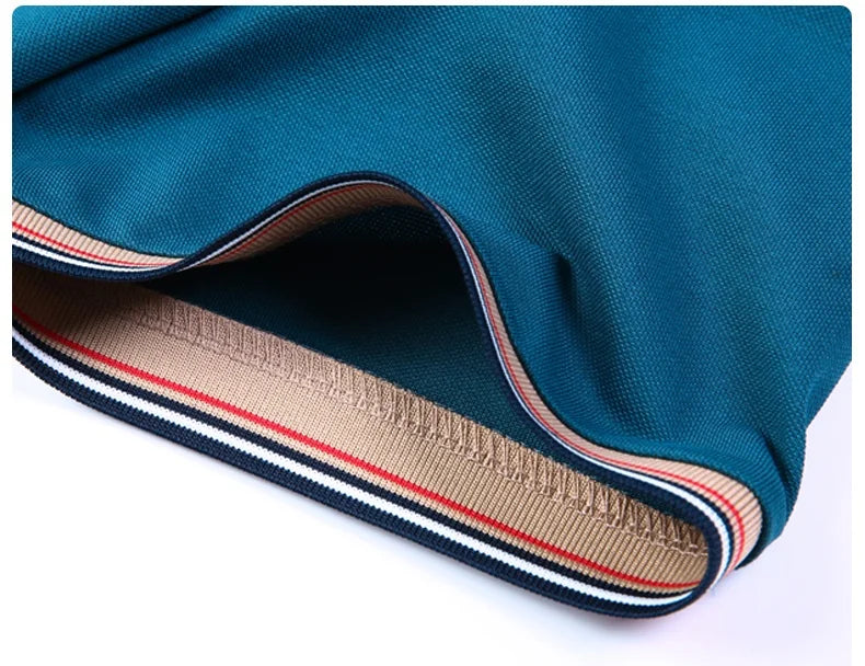 Luxury brand short sleeve polo shirt men fashionable simple solid color summer mercerized cotton breathable casual lapel T shirt