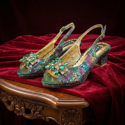 2026 New Elegant Italian Design Women's Black Heels with Rhinestones and Metal Decoration Shoes and Matching Bag Set for Party