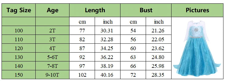 Girl Princess Dress Halloween 2026 Cosplay Party Costume Snow Queen Princess Clothes Children Outfit