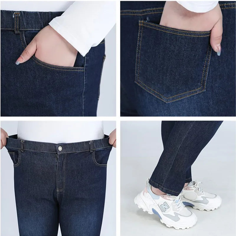 Classic Blue Women Pant Jeans Female Casual Slim Fit Trousers