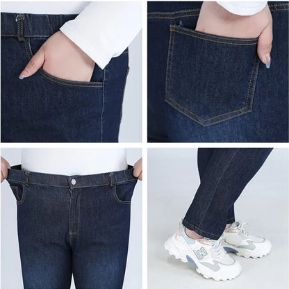 Classic Blue Women Pant Jeans Female Casual Slim Fit Trousers