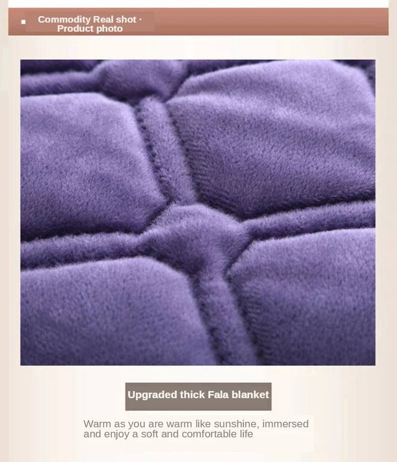 Solid Color Soft Velvet Quilted Bed Cover Blanket Short Plush Sofa Towel King Queen Size Anti-slip Bed Sheet 270x230cm Bedspread