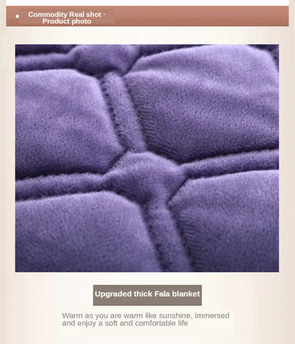 Solid Color Soft Velvet Quilted Bed Cover Blanket Short Plush Sofa Towel King Queen Size Anti-slip Bed Sheet 270x230cm Bedspread