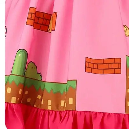 Summer Girls Princess Dress Vedio Game Movie 2026 New Girl Peach Dressup Ball Gown birthday Costume Kid Cute Clothing 2-10Y