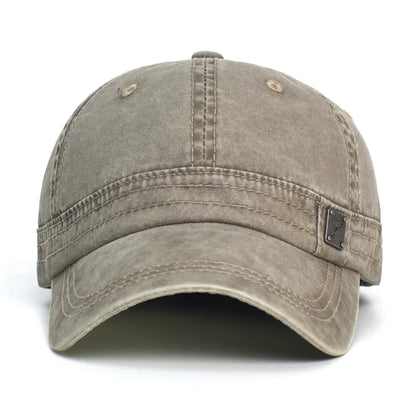 Washed Cotton Baseball Cap Men Women Casual Vintage Dad Hat Adjustable Trucker Style Low Profile Outdoor