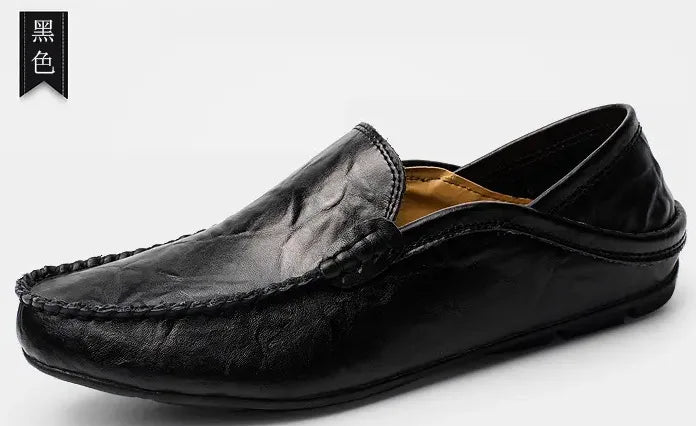 Italian Mens Shoes Casual Luxury Brand Summer Men Loafers Genuine Leather Moccasins Light Breathable Slip on Boat Shoes 2023