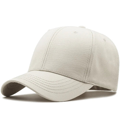 Hard Cotton Big Size Baseball Hat Woman Solid Color Sun Cap Hiphop Man Plus Size