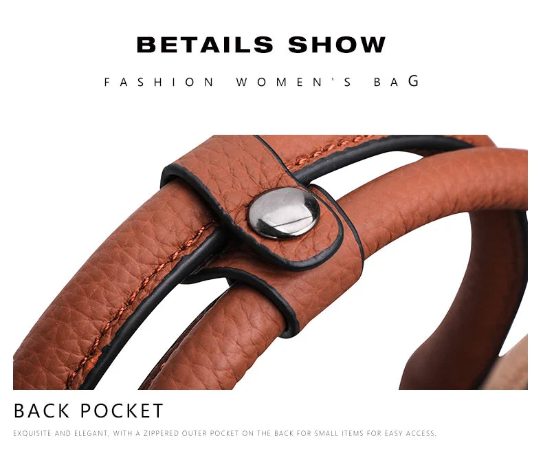 Fashion Plaid Canvas Women's Handbag Classic Versatile Large Capacity Cowhide Single Shoulder Crossbody Bag
