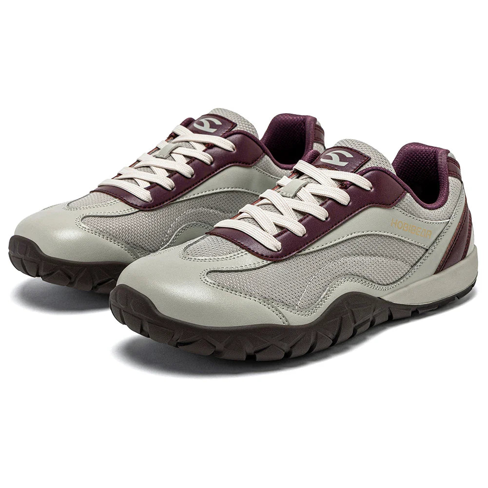 Barefoot Hiking Shoes Unisex Wide Width Trail Running Sneakers Zero Drop Artificial Leather Retro Walking Shoes