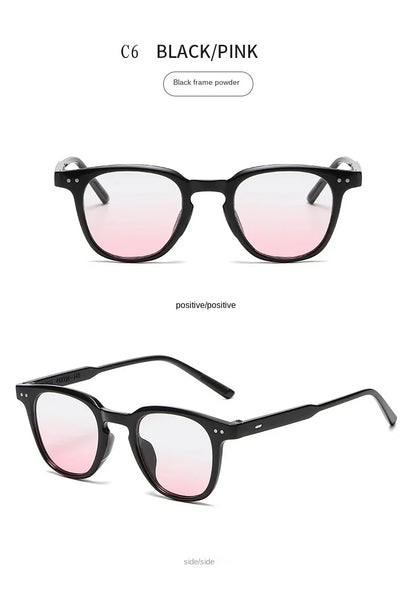 2024 New Fashion Y2K Style Glasses Frame Retro Square Glasses for Women Lady Decorative Eyeglasses Korean Powder Blusher Eyewear