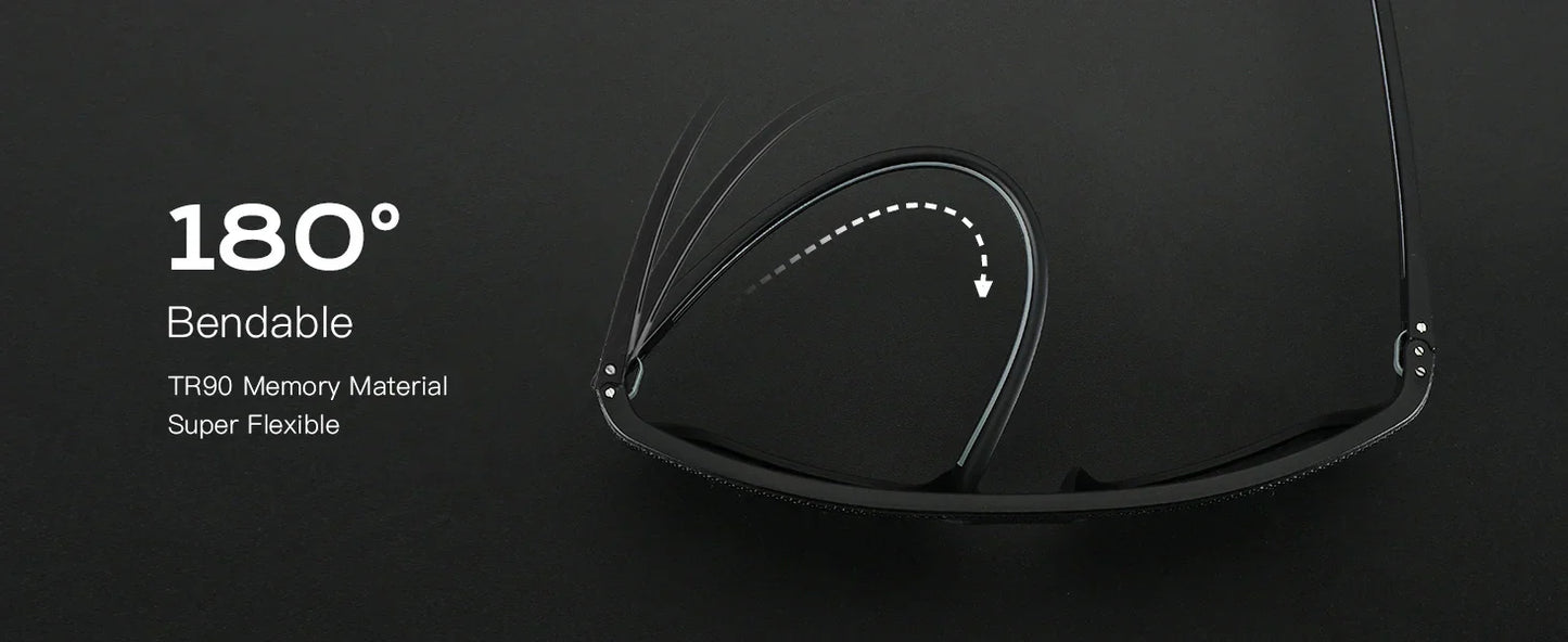 Polarized Sunglasses for Men Lightweight TR90 Frame UV400 Protection Square Sun Glasses
