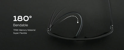 Polarized Sunglasses for Men Lightweight TR90 Frame UV400 Protection Square Sun Glasses