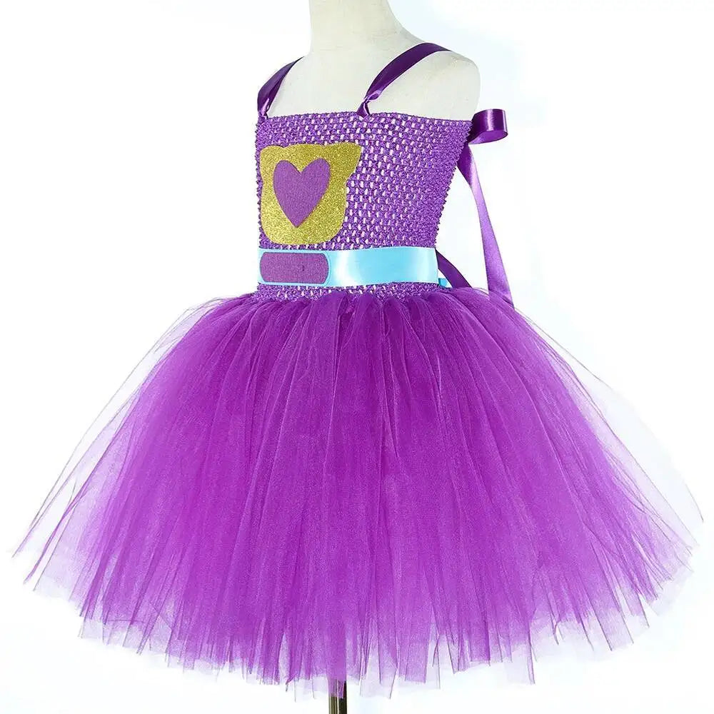 Super Kitty Costumes for Girls Super Cat Tutu Dress for Kids Christmas Halloween Outfits Children Animal Clothes with Eyes Patch