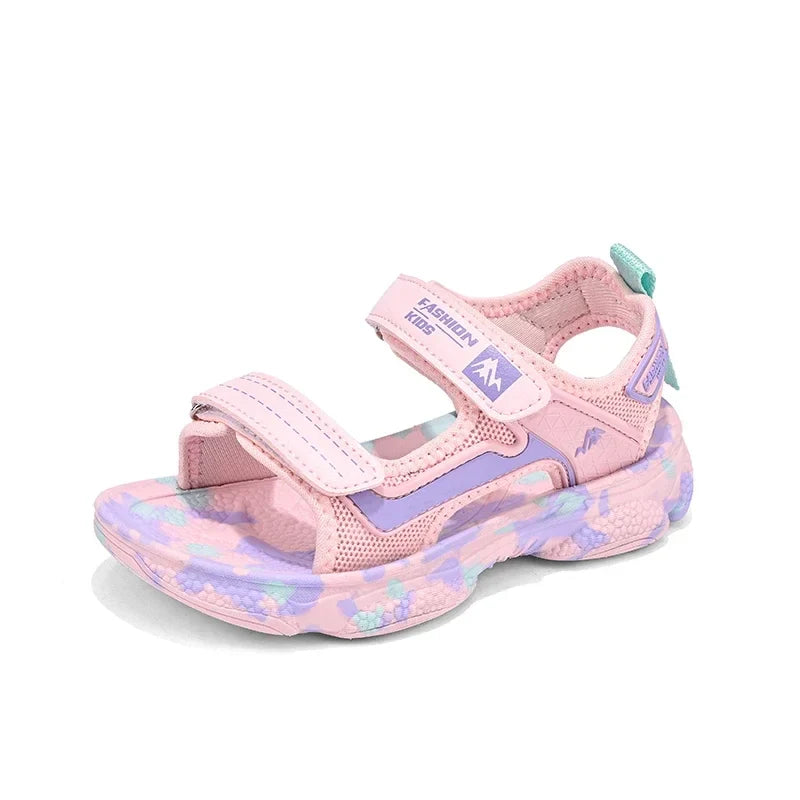 2025 Summer Boys Soft Sandals Fashion Children Shoes Autumn Light Cartoon Sandalias Flat Beach 4-12 Years Old Kids Shoes 12yrs