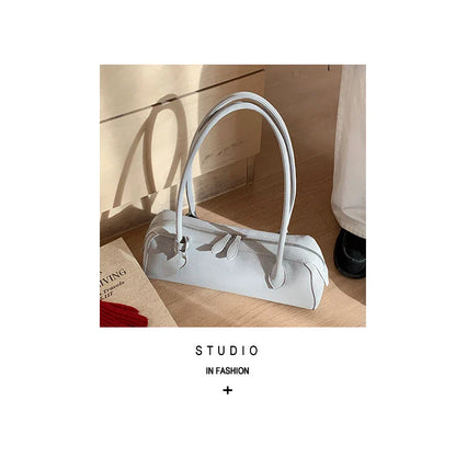 Vintage Suede Long Shoulder Bag 2026 New Women Shoulder Bag Luxury Ladies Handbag Female Commuter Shopping Underarm Bag