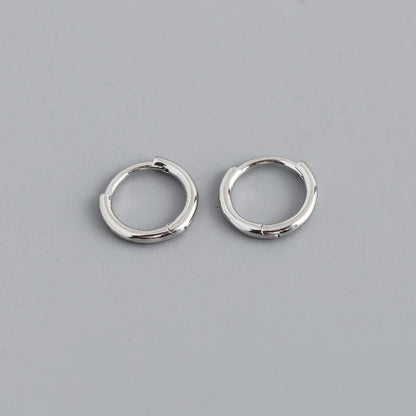 925 Sterling Silver Fashion Simple Huggies Ear Buckle Accessories Minimalist Charm Ear Hoop Earrings for Women Jewelry