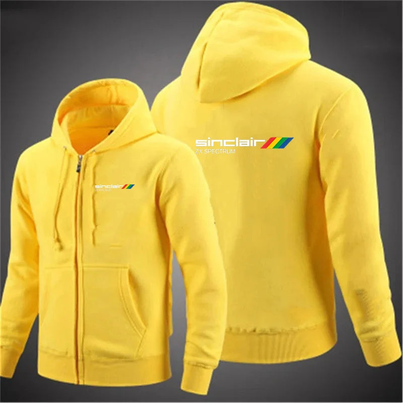 New Men's Fashion Sinclair Zx Spectrum Hoodies Long Sleeve Zipper Hoodie Hooded Fleece Sweatshirts Casual Sports Men Clothing