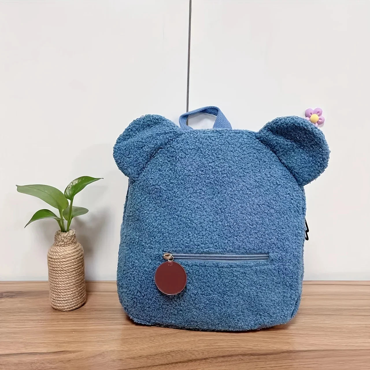 Cute Bear Plush Backpack Embroidered Name Autumn Winter Kids Outdoor Shoulder Bags Custom Personalized Children's Gift Bags