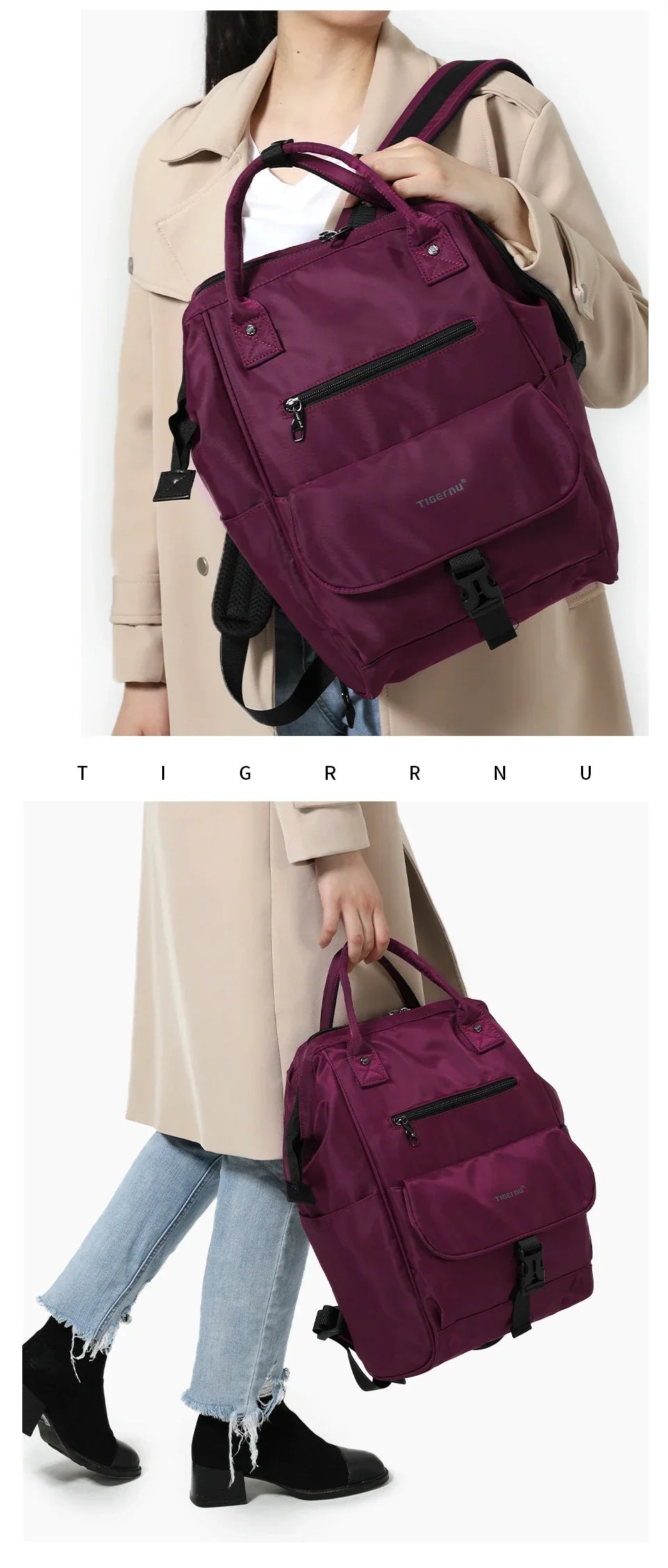 New Ladies Casual Backpack For Women Splashproof TPU Travel Camping Female Handbags Light Weight Hiking School Backpacks