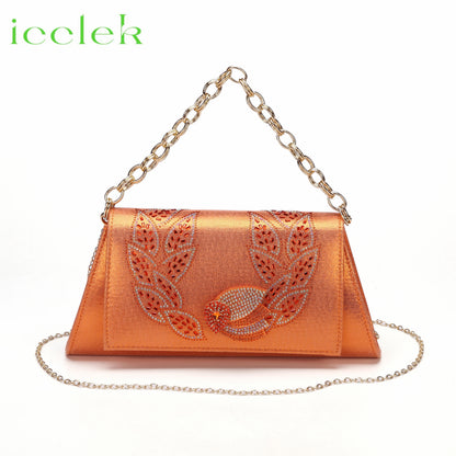 2023 Newest INS Style Brown Color Elegant Low Heels Nigeria Popular Design African Ladies Shoes And Bag Set for Wedding Party