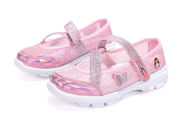 Girls Sandals Cartoon Sweet Soft Sole Children Beach Shoes Children's Summer Floral Sandals Princess Shoes Fashion Cute