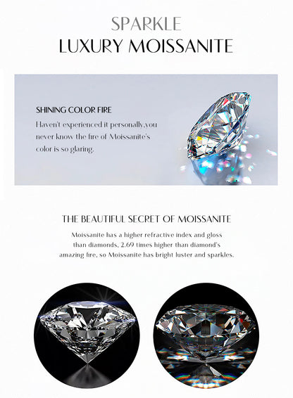 Moissanite Small Hoop Earrings 925 Sterling Silver Hollow Sparkling Ear Buckles For Women Wedding Fine Jewelry