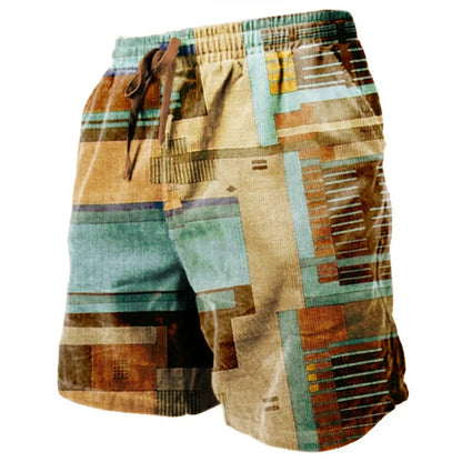 Men's Sweat Shorts Beach Shorts Terry Shorts Drawstring Elastic Waist 3D Print Graphic Prints Breathable Soft Short Daily Holida