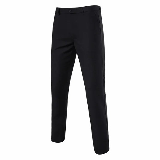 Quality Mens Slim Fit Golf Dress Pants Flat Front Suit Pants Business Dress Pants Classic for Business Wedding Work Pants