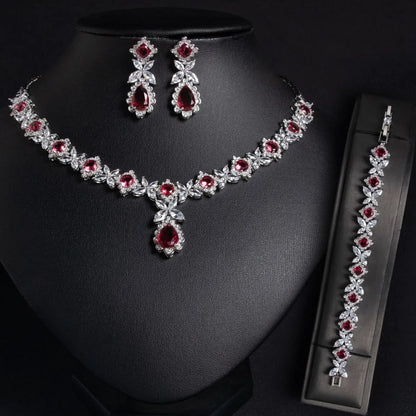 Pop Hot Stereo Jewelry Oil Painting Necklace Earrings Premium Multi-Color 2-Piece Wedding Travel Women's Holiday Gift M-1000