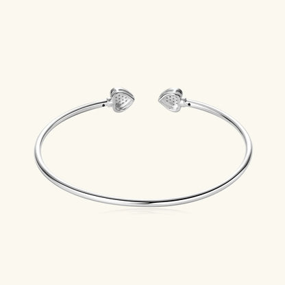 0.5CT Moissanite Bangle Bracelet 18K Gold Plated 925 Sterling Silver Classic Bangle Bezel Set Diamond Bracelet for Women Gifts